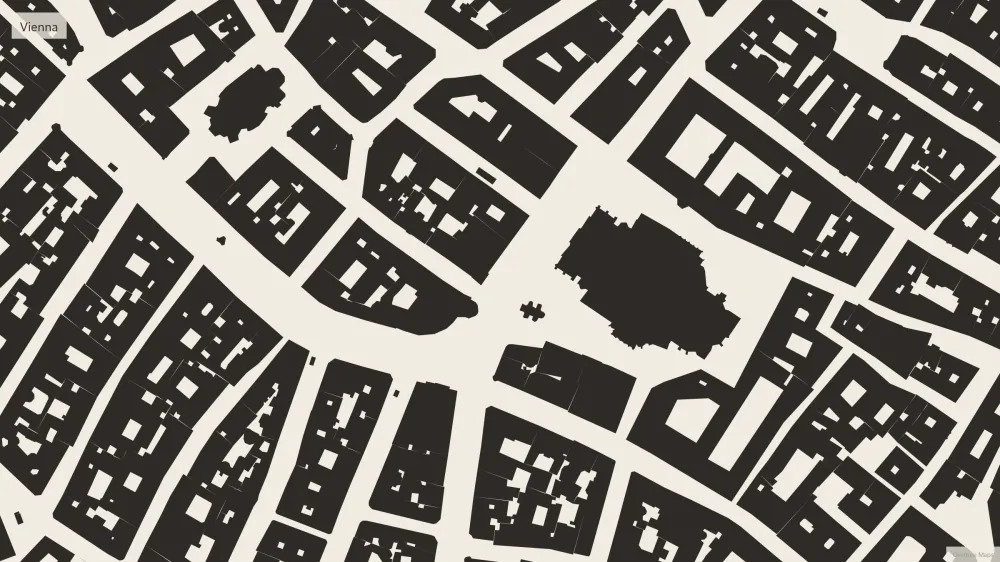 Figure-ground plan of central Vienna
