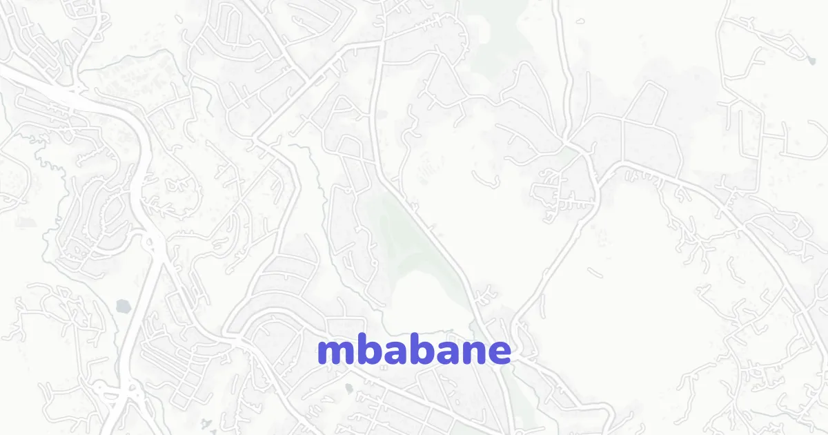 Magabeni Map Mbabane Architectural Map | ready-to-draw layered vectors | CAD ATLAS