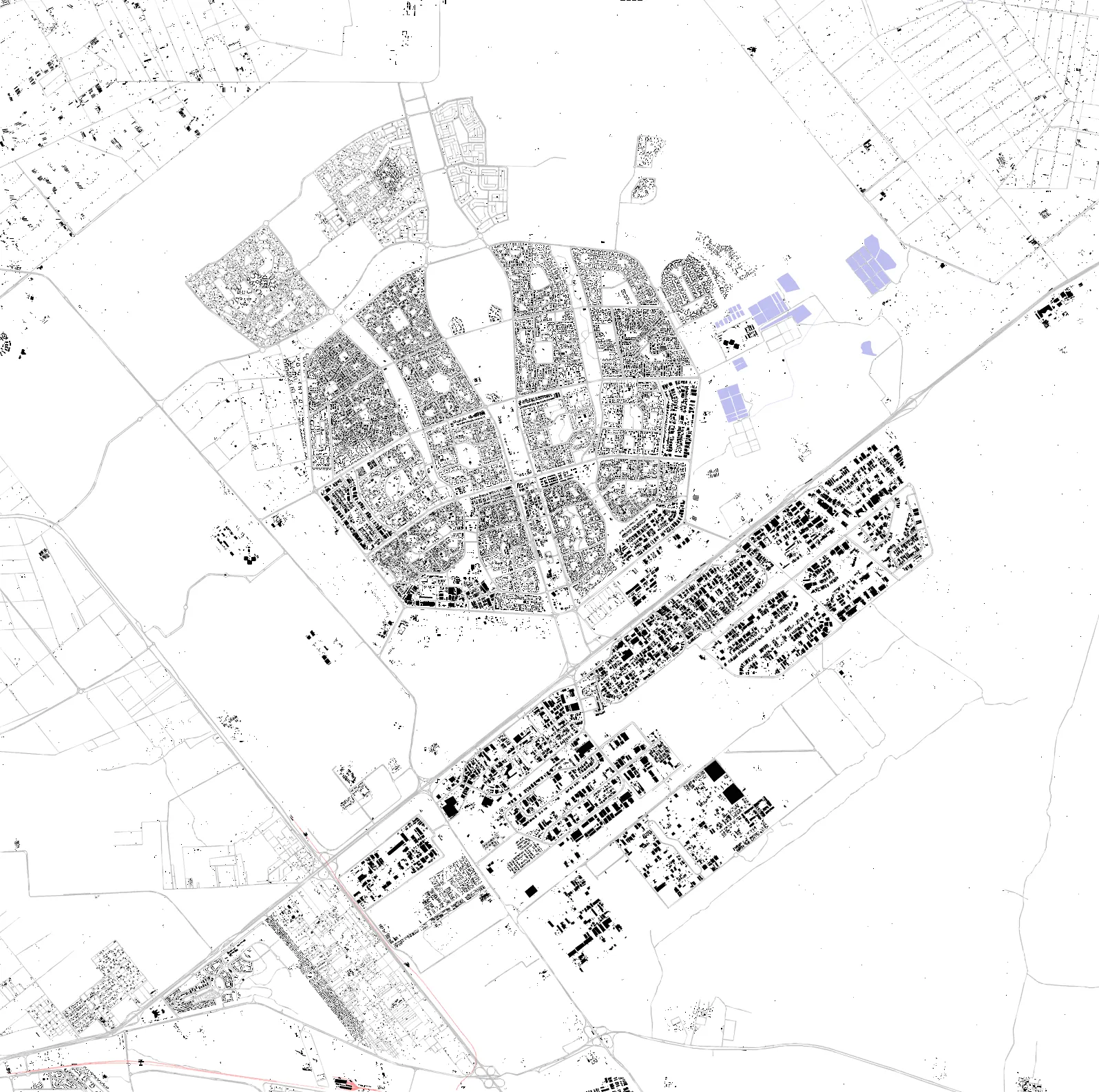 10th of Ramadan City figure ground plan
