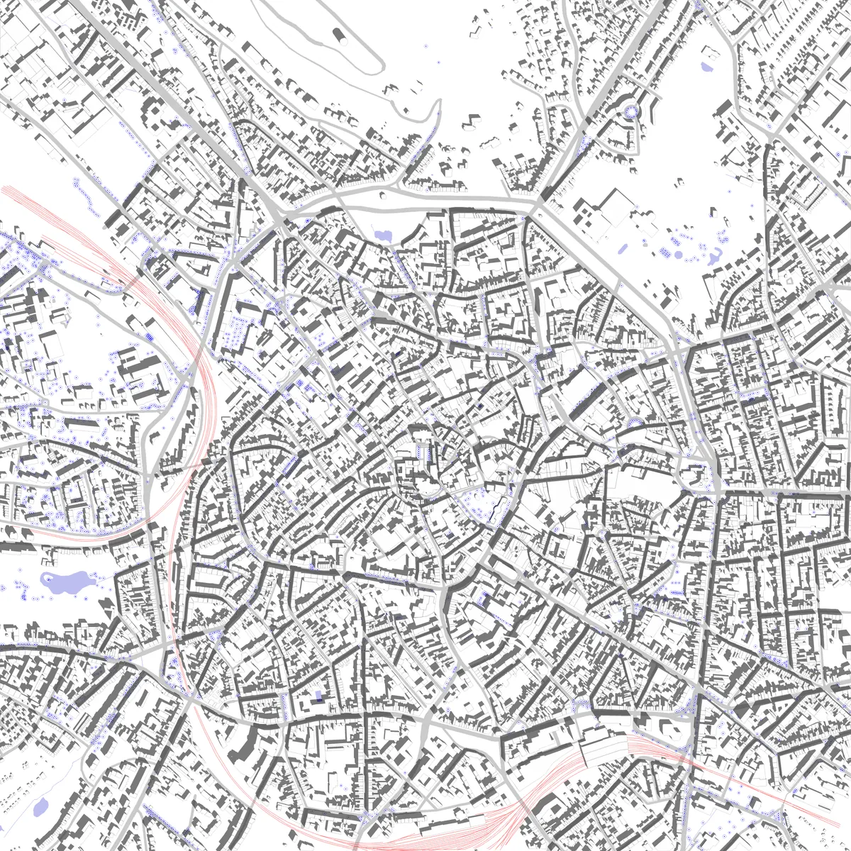 Aachen Lageplan (2,5 km)