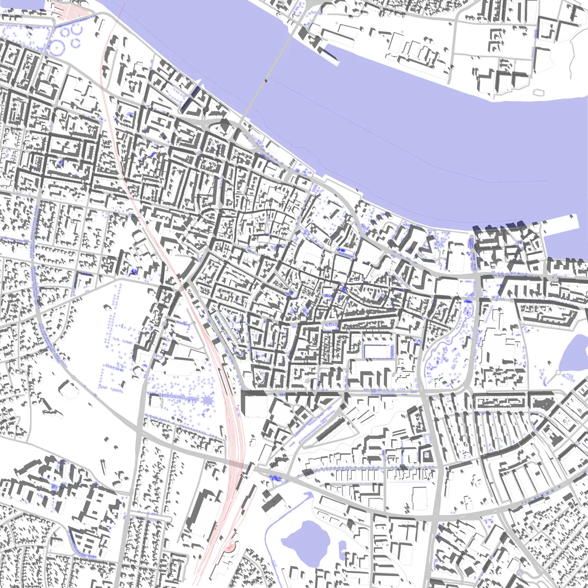 Aalborg Lageplan (2,5 km)