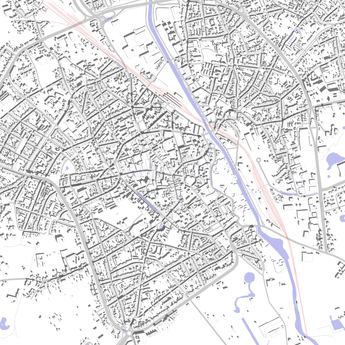 Alost plan de situation (2,5 km)