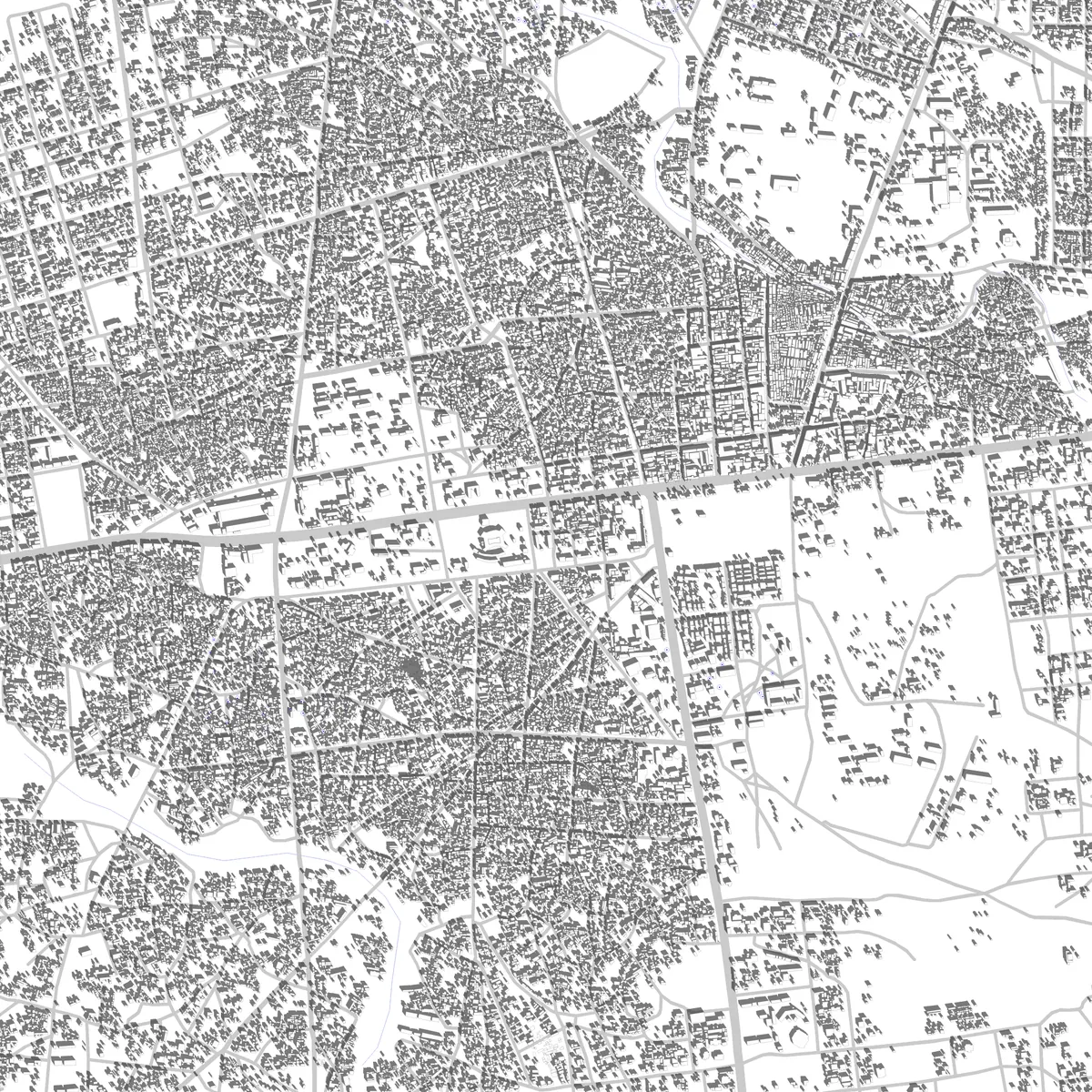 Abéché plan de situation (2,5 km)