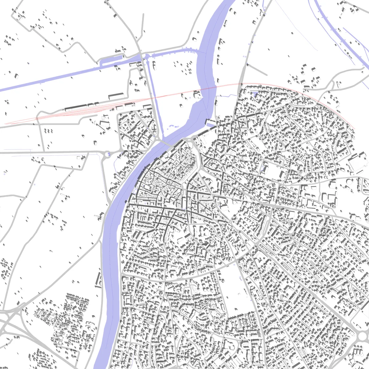 Agde Lageplan (2,5 km)