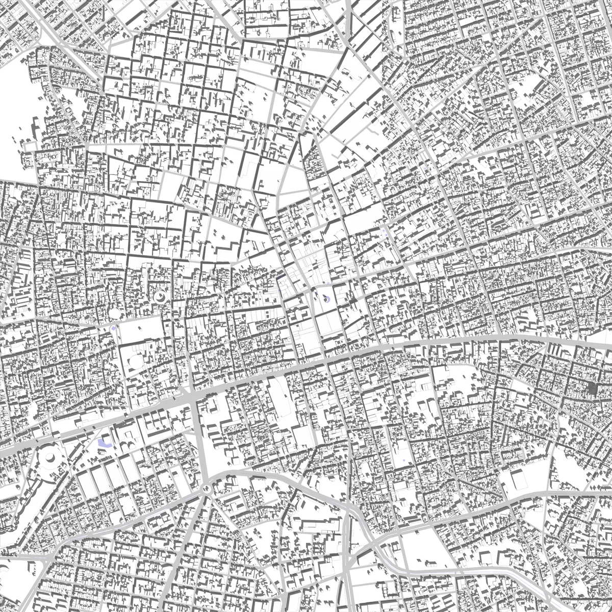 Aguascalientes plano de situación (2,5 km)