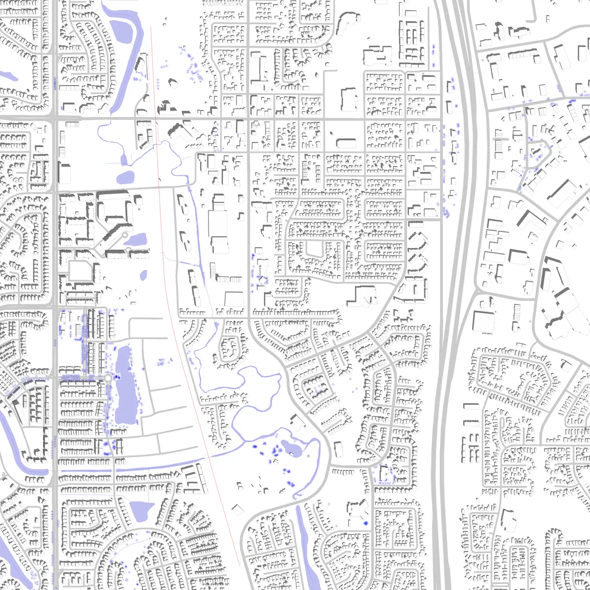 Airdrie Lageplan (2,5 km)