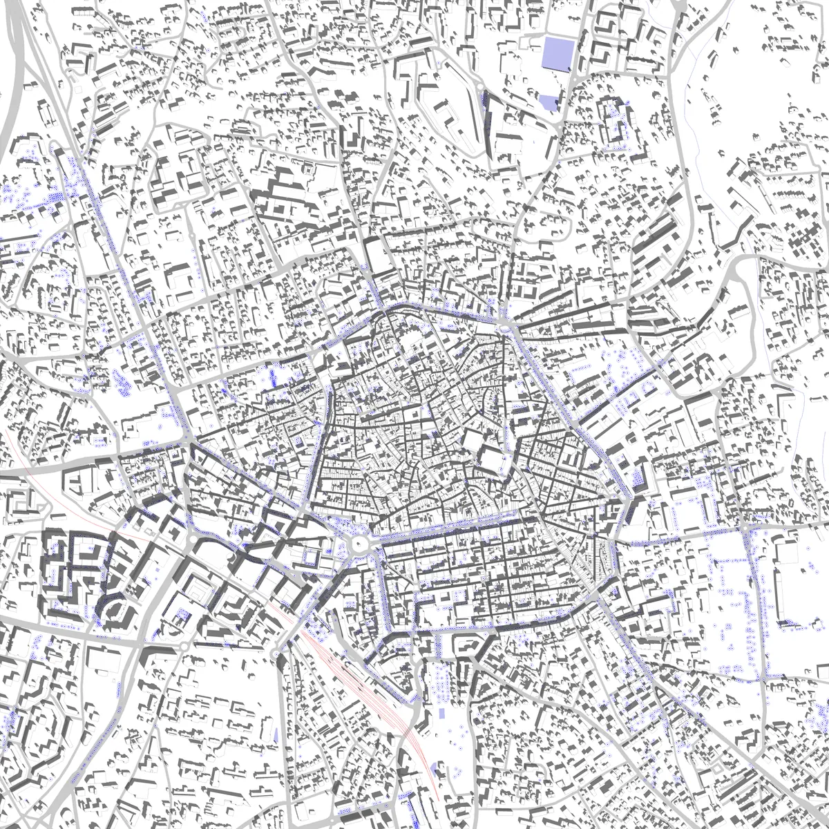 Aix-en-Provence plan de situation (2,5 km)