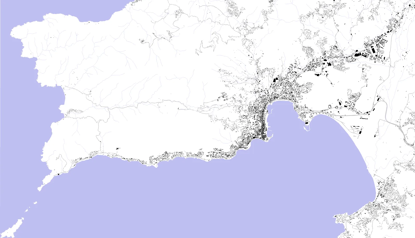 Ajaccio figure ground plan