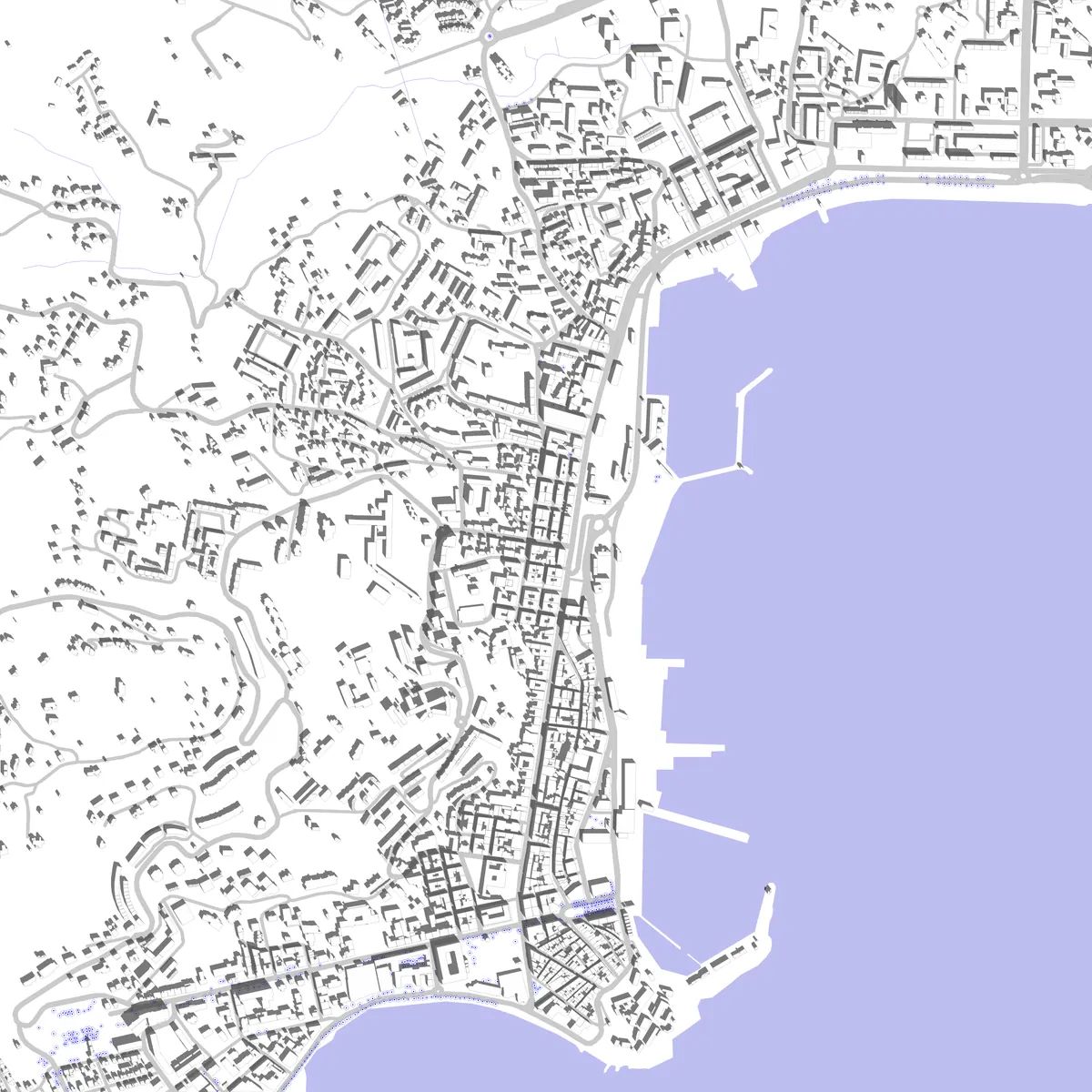 Ajaccio site plan (2.5 km)
