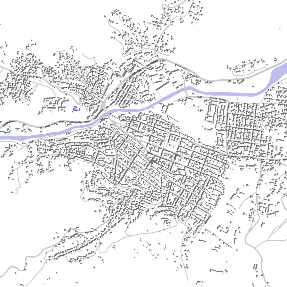 Akhaltsikhe Lageplan (2,5 km)