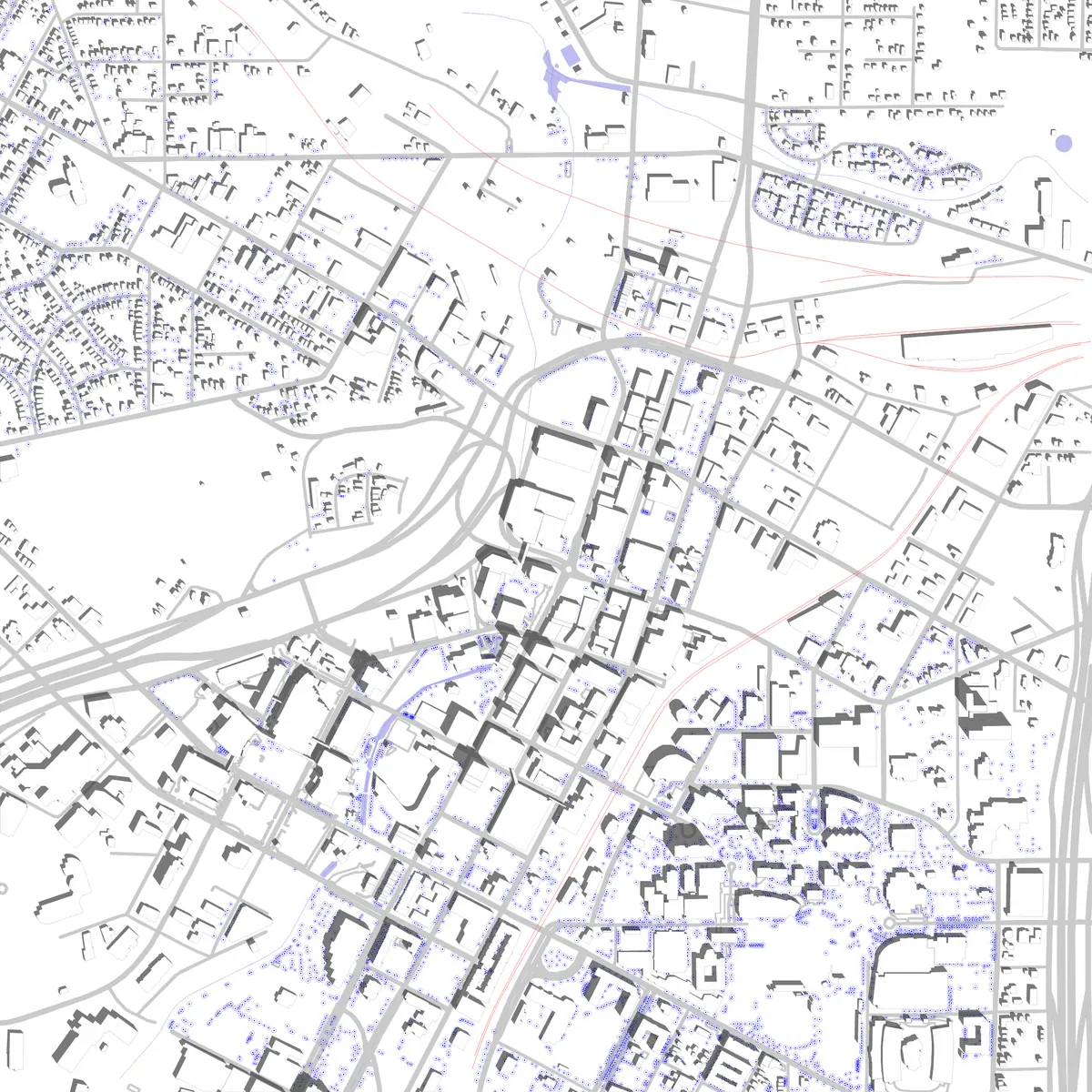 Akron site plan (2.5 km)