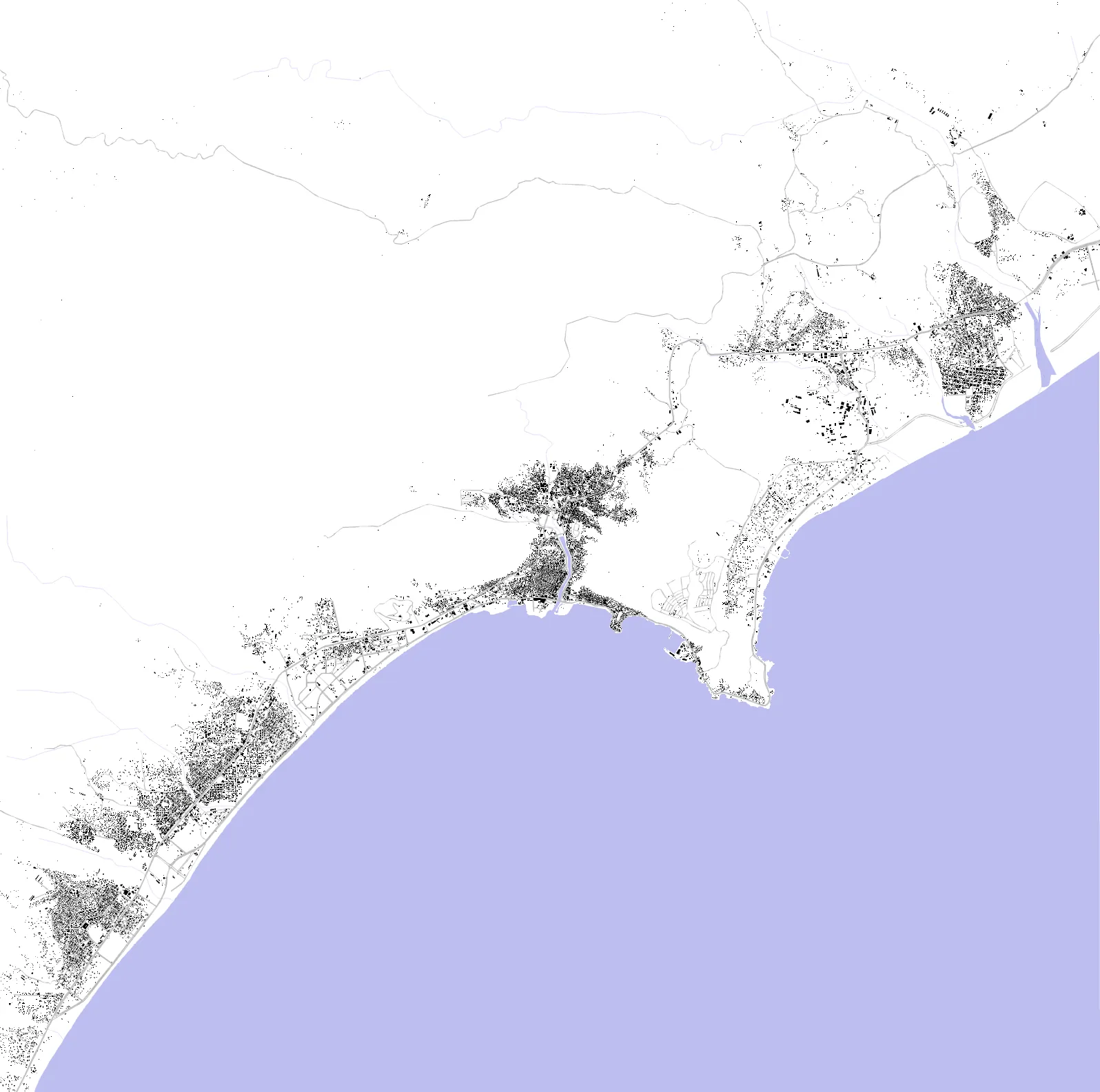 Al Mukalla figure ground plan