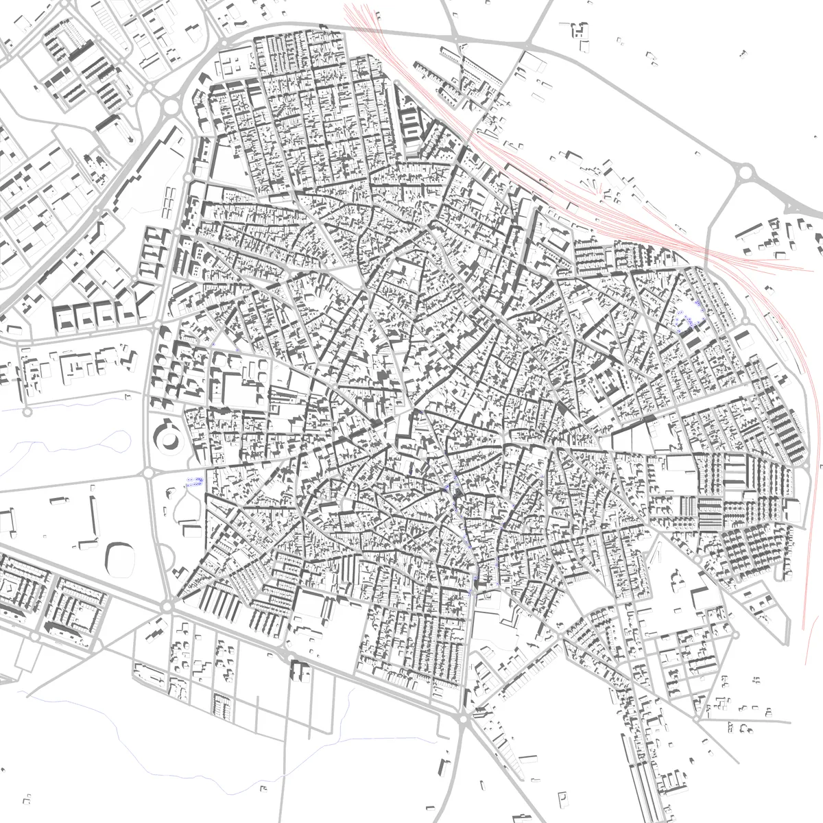 Alcázar de San Juan plano de situación (2.5 km)