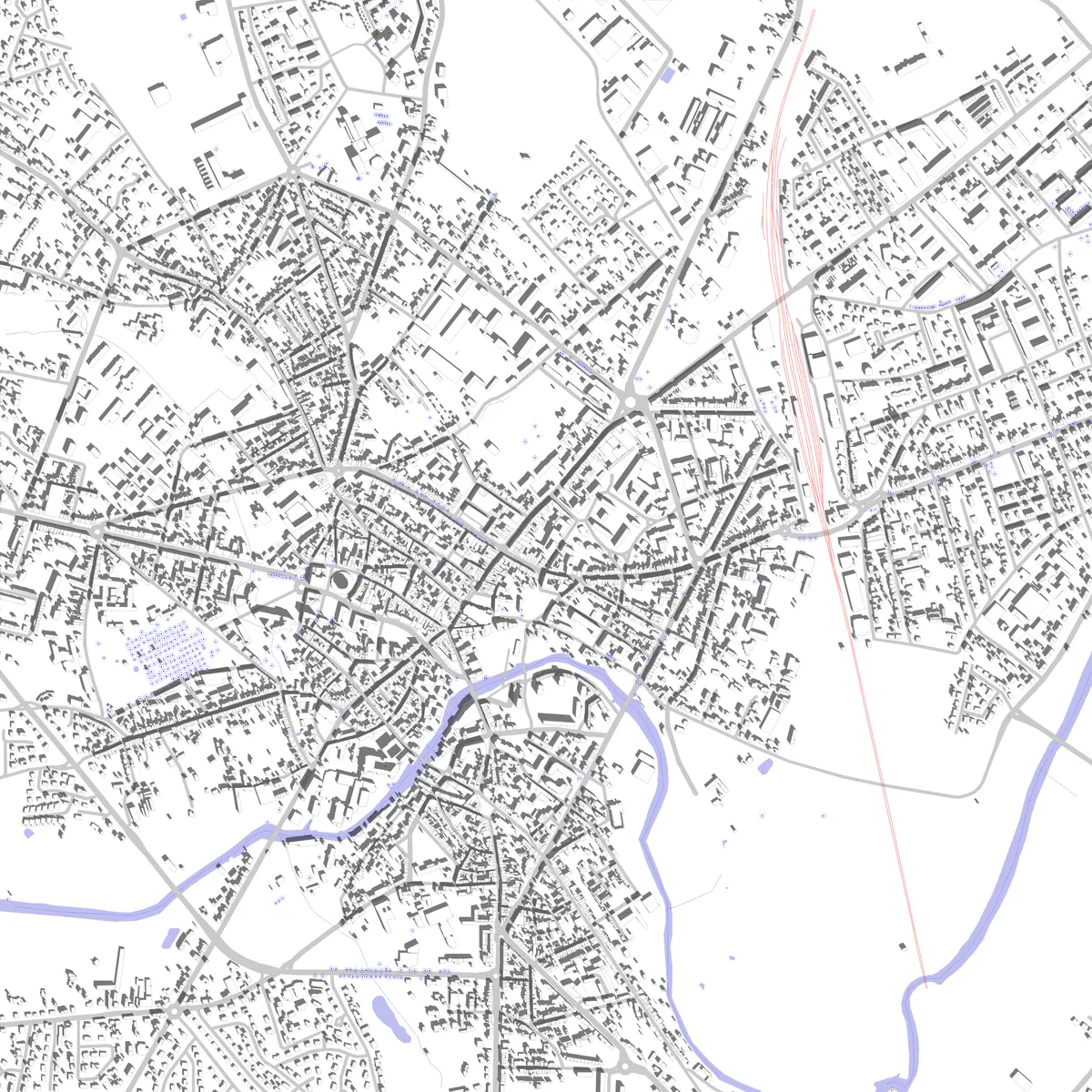 Alençon plan de situation (2,5 km)