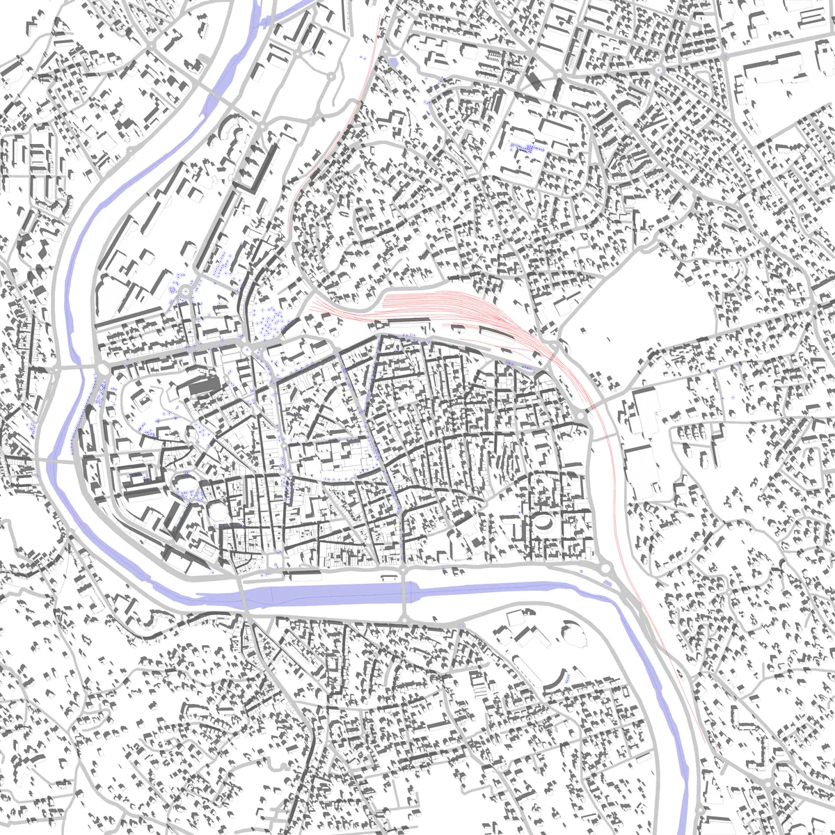 Alès Lageplan (2,5 km)