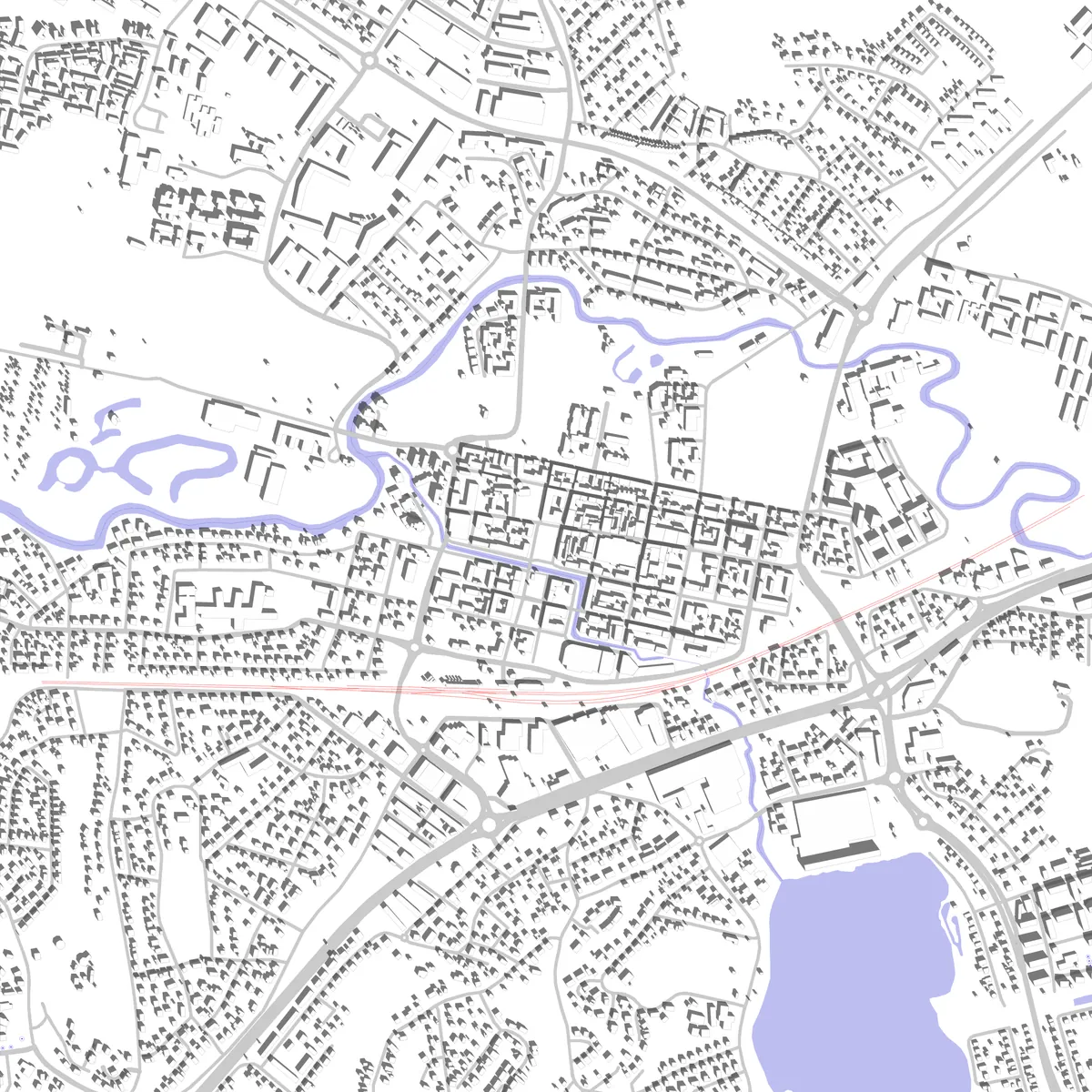 Alingsås situationsplan (2,5 km)