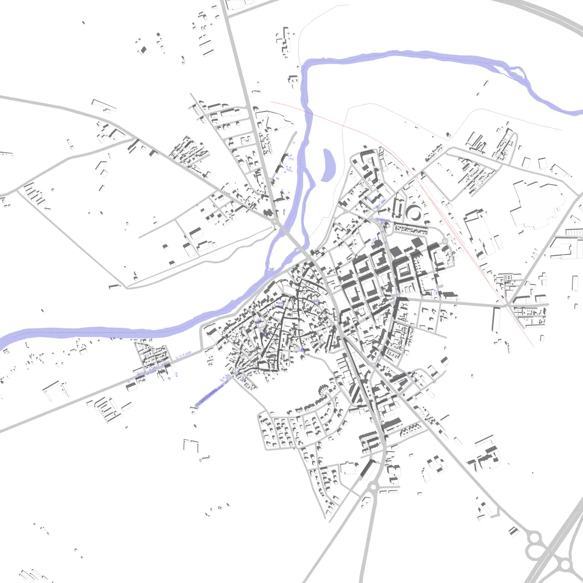 Almazán Lageplan (2,5 km)