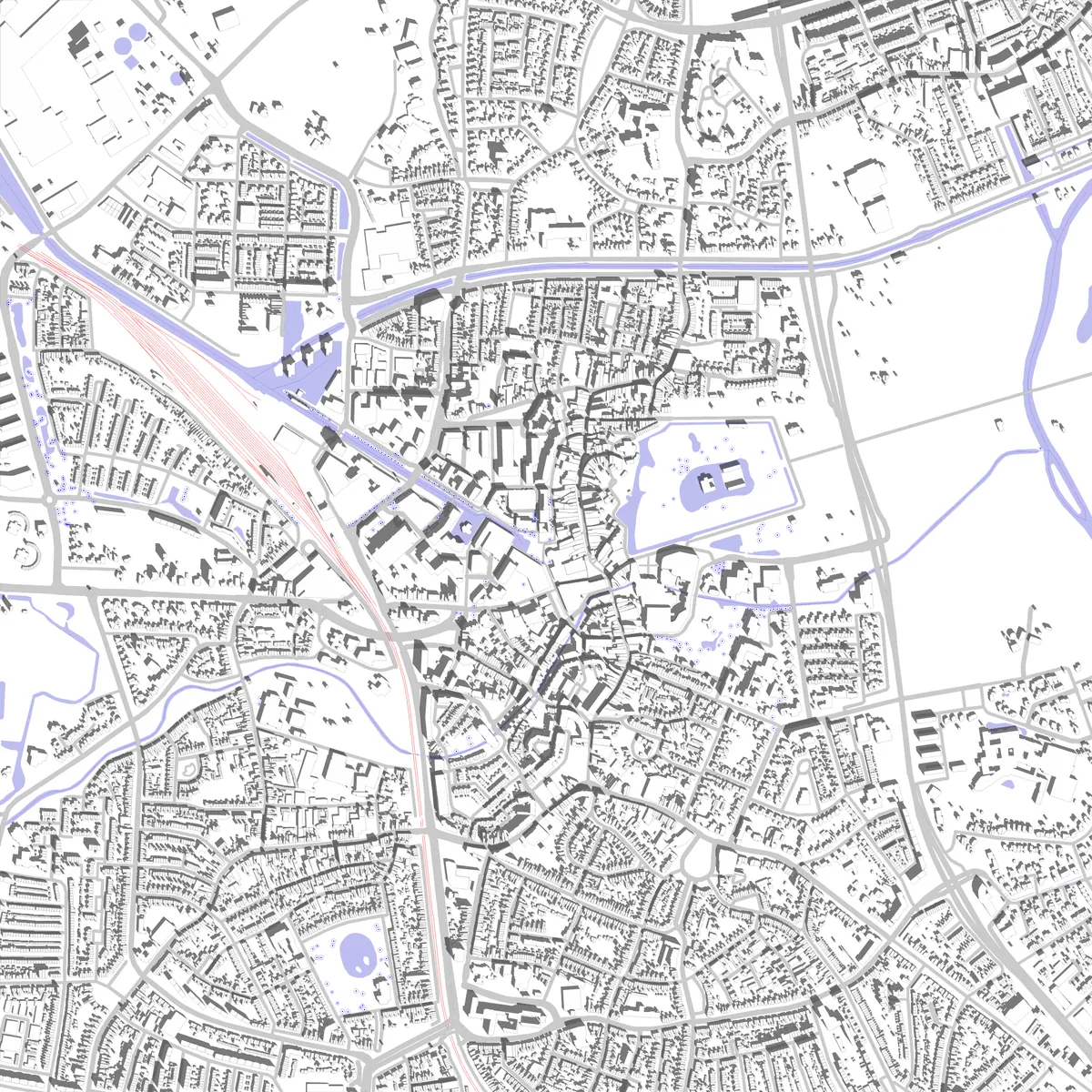 Almelo situatieplan (2,5 km)