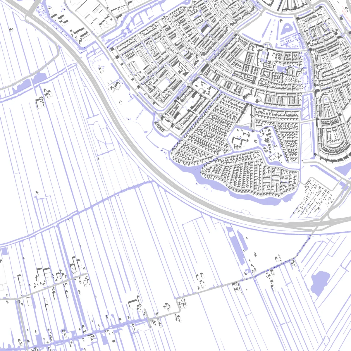 Alphen aan den Rijn situatieplan (2,5 km)