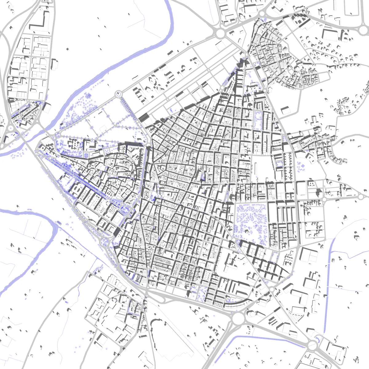 Alzira plano de situación (2.5 km)