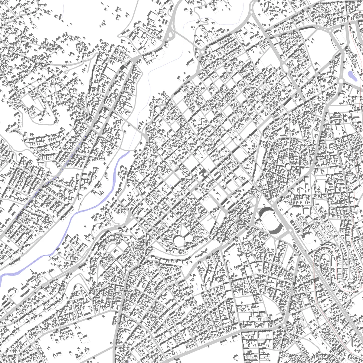 Ambato plano de situación (2,5 km)
