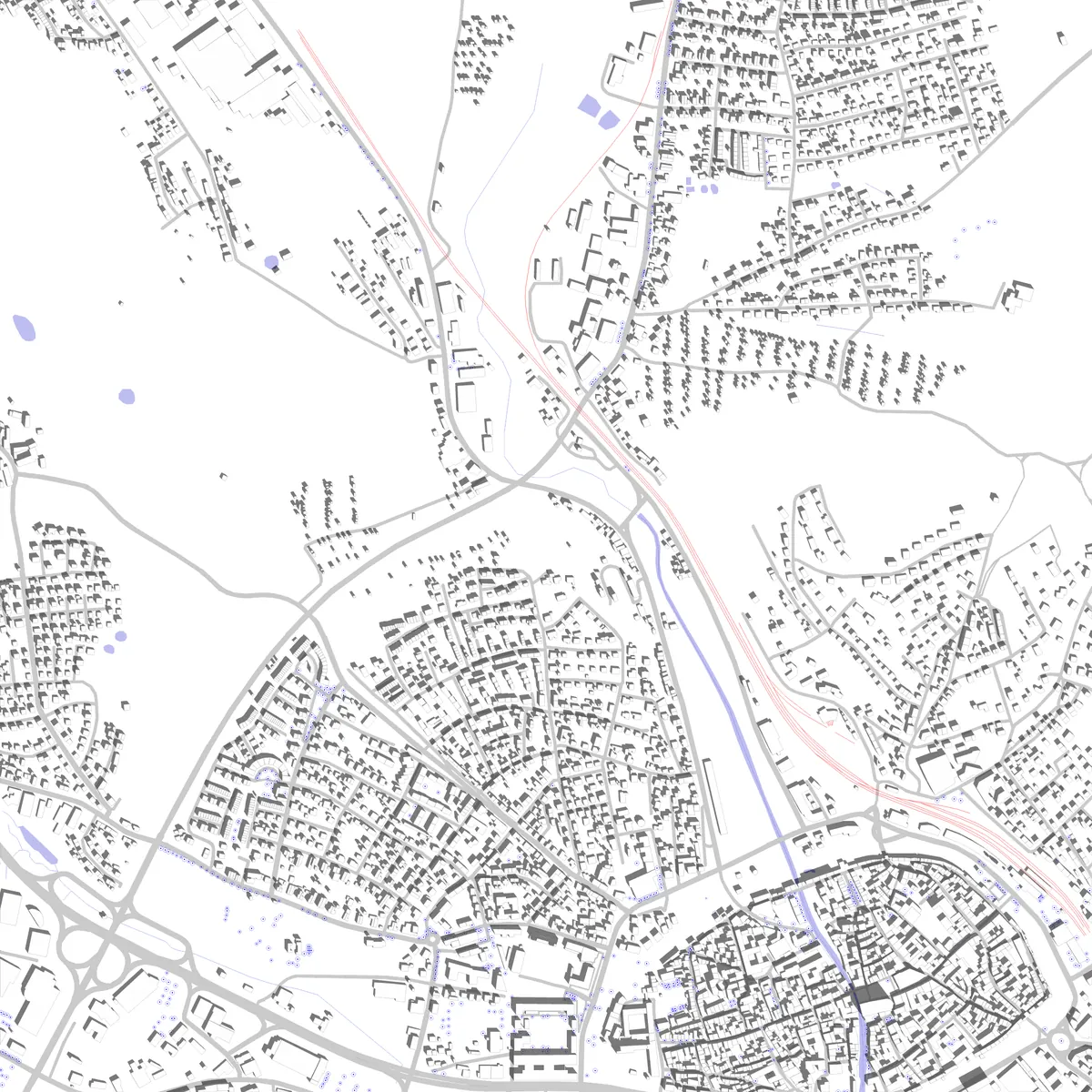 Amberg Lageplan (2,5 km)