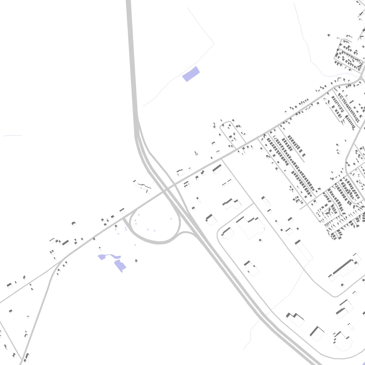 Amherst Lageplan (2,5 km)