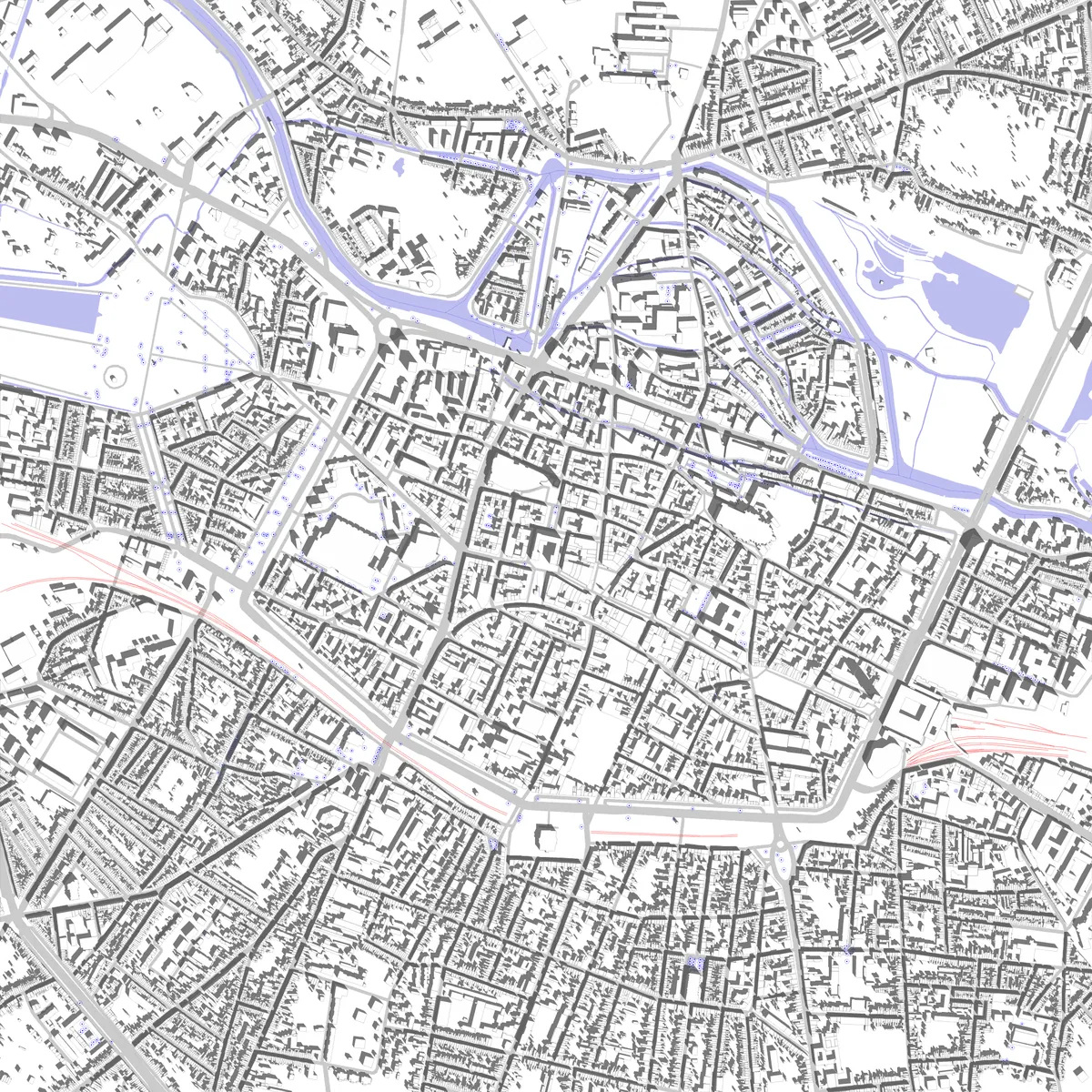 Amiens plan de situation (2,5 km)