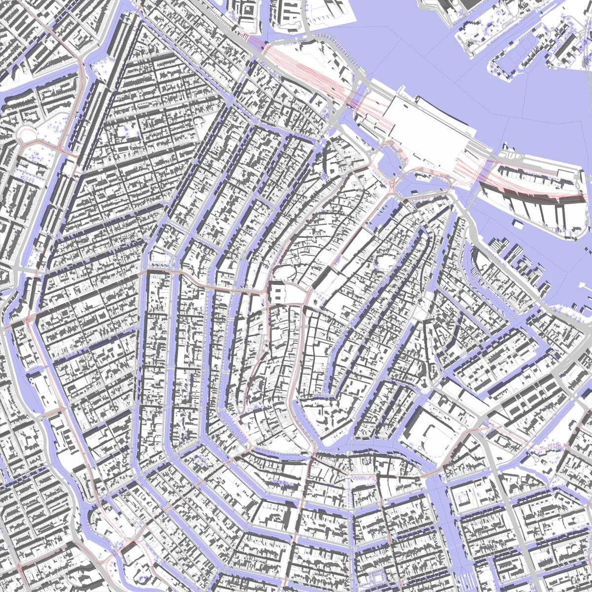 Amsterdam Lageplan (2,5 km)