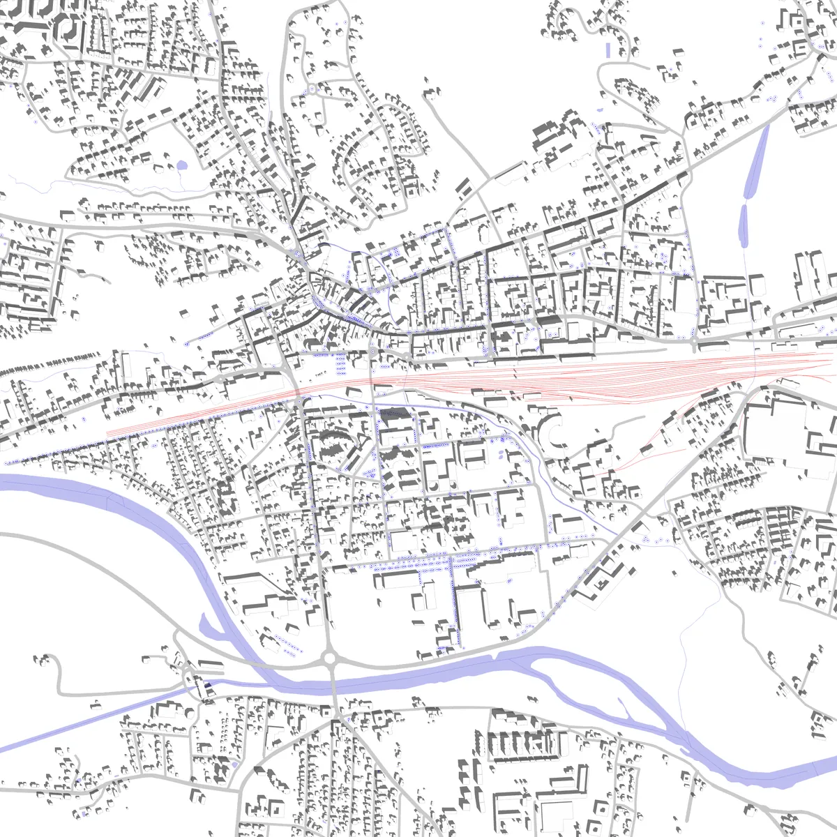 Amstetten Lageplan (2,5 km)