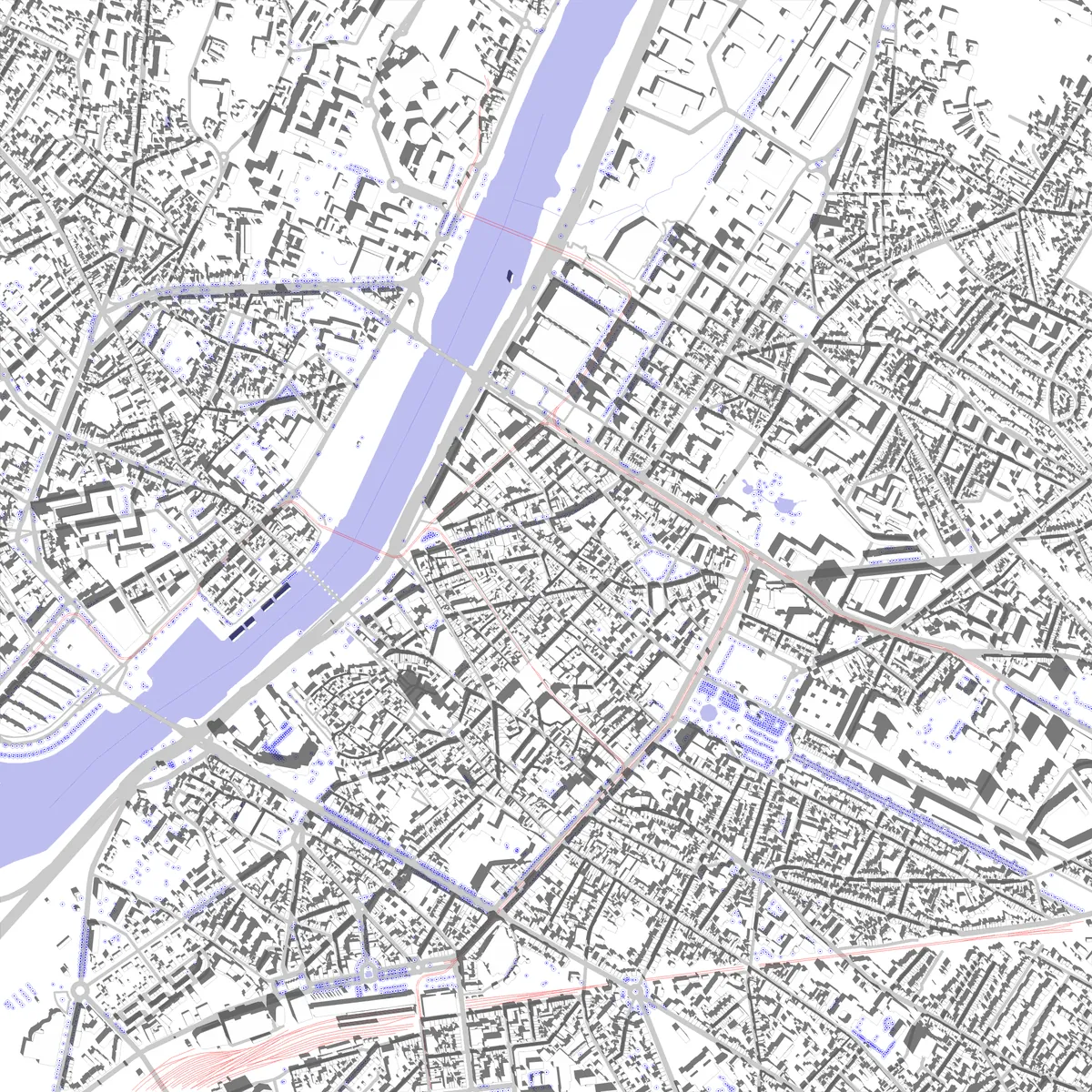 Angers plan de situation (2,5 km)
