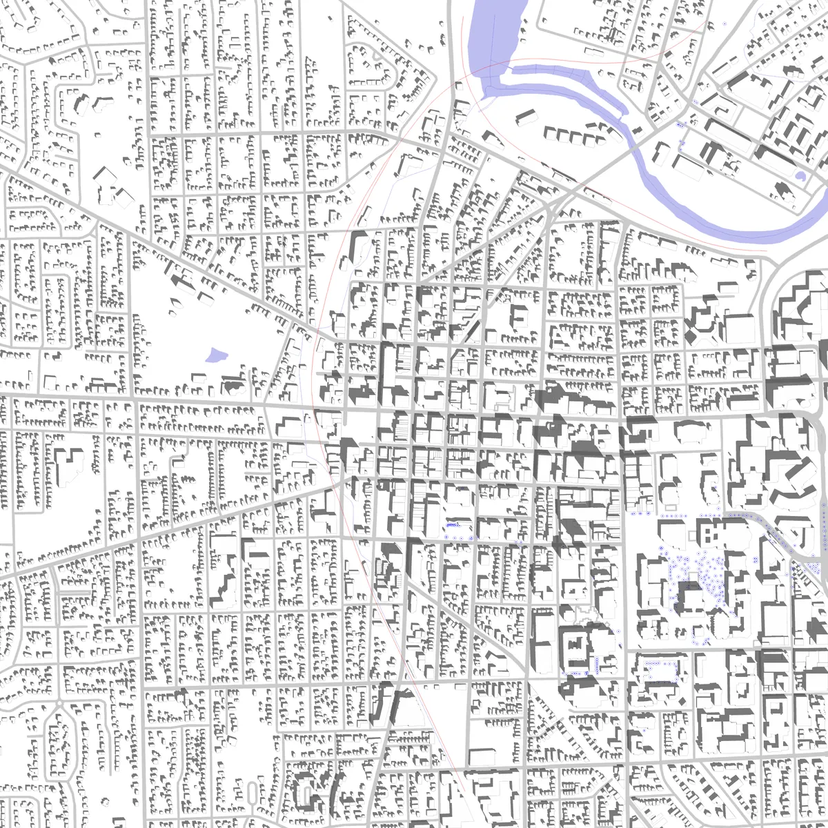 Ann Arbor site plan (2.5 km)