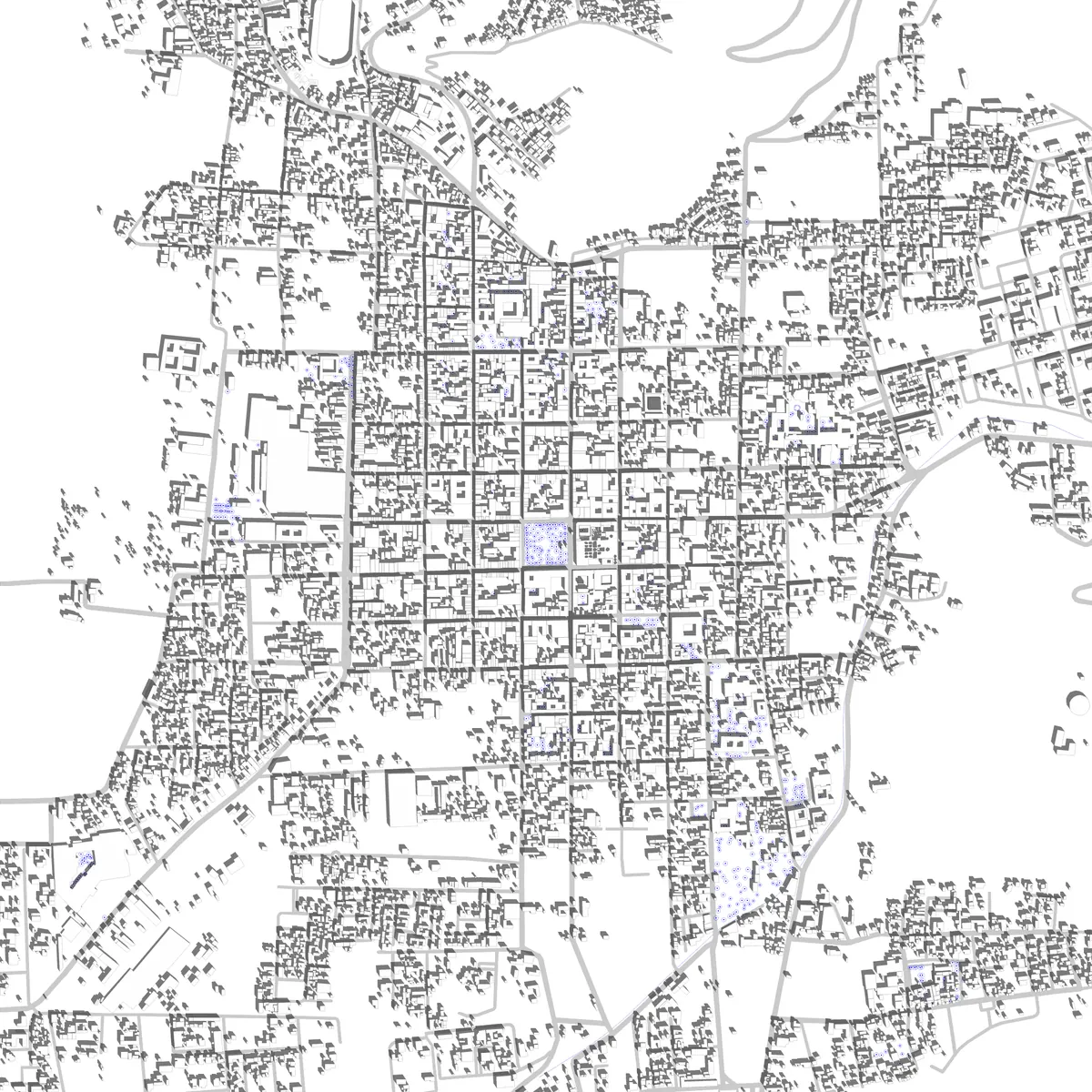 Antigua Guatemala plano de situación (2,5 km)