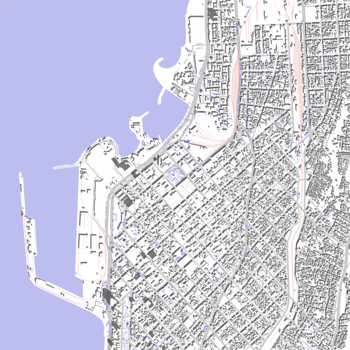 Antofagasta plano de situación (2.5 km)