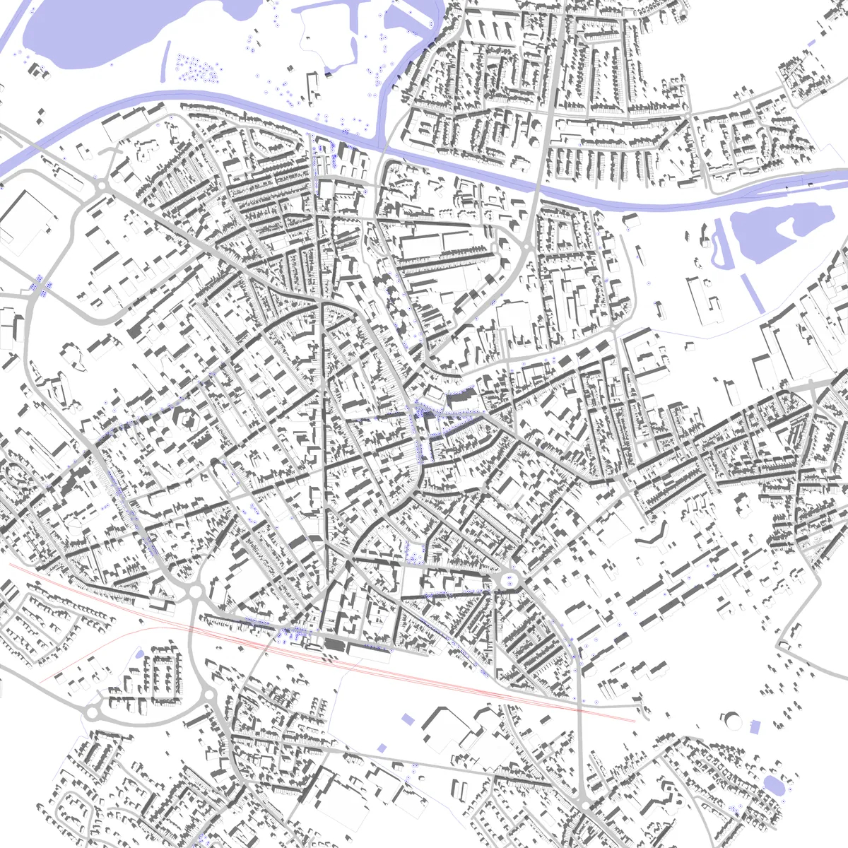 Armentières plan de situation (2,5 km)