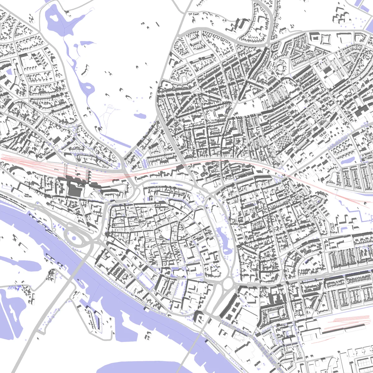 Arnhem situatieplan (2,5 km)