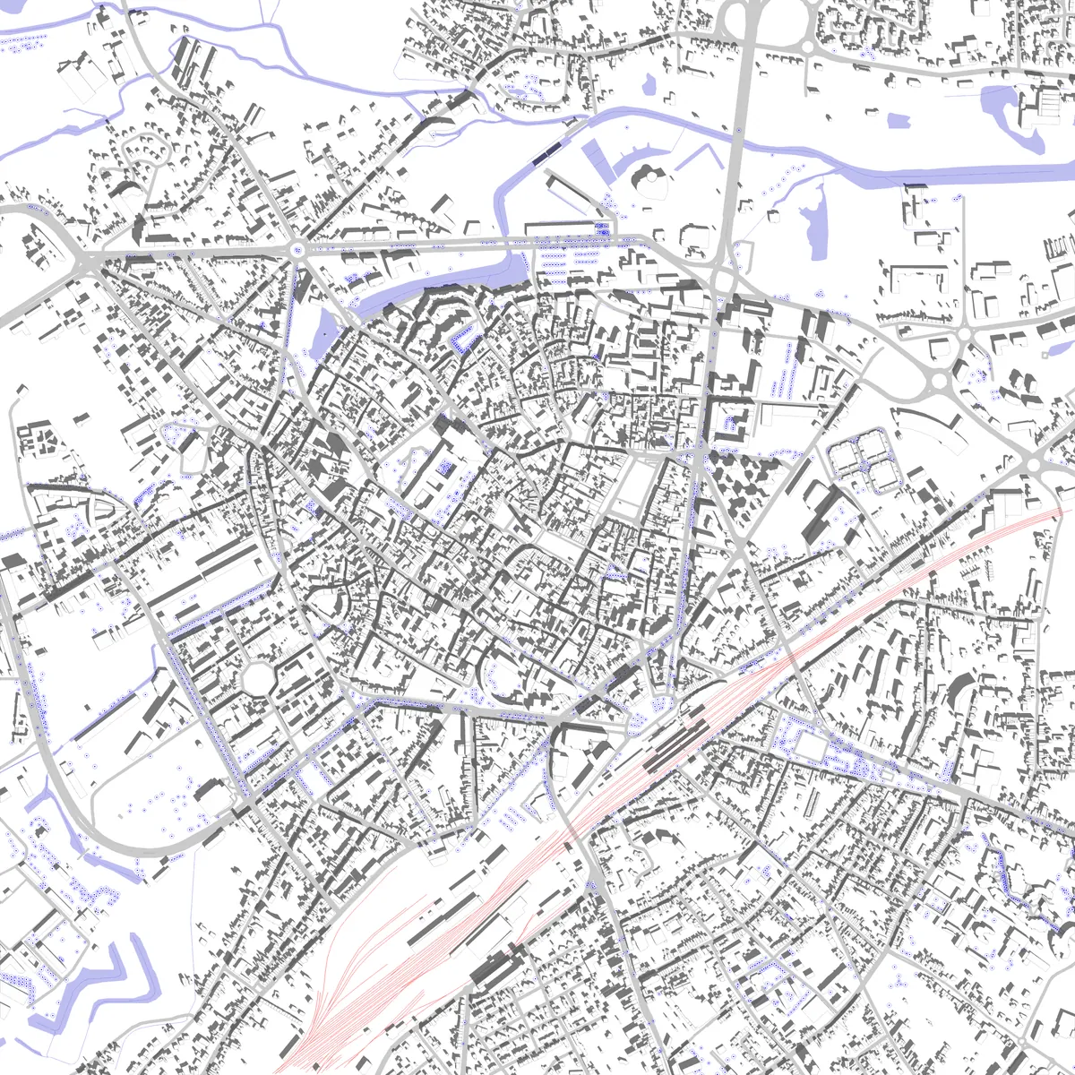 Arras plan de situation (2,5 km)