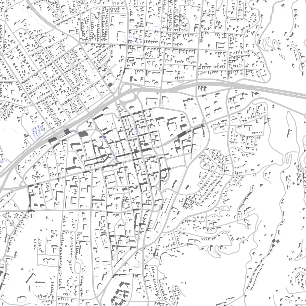 Asheville Lageplan (2,5 km)