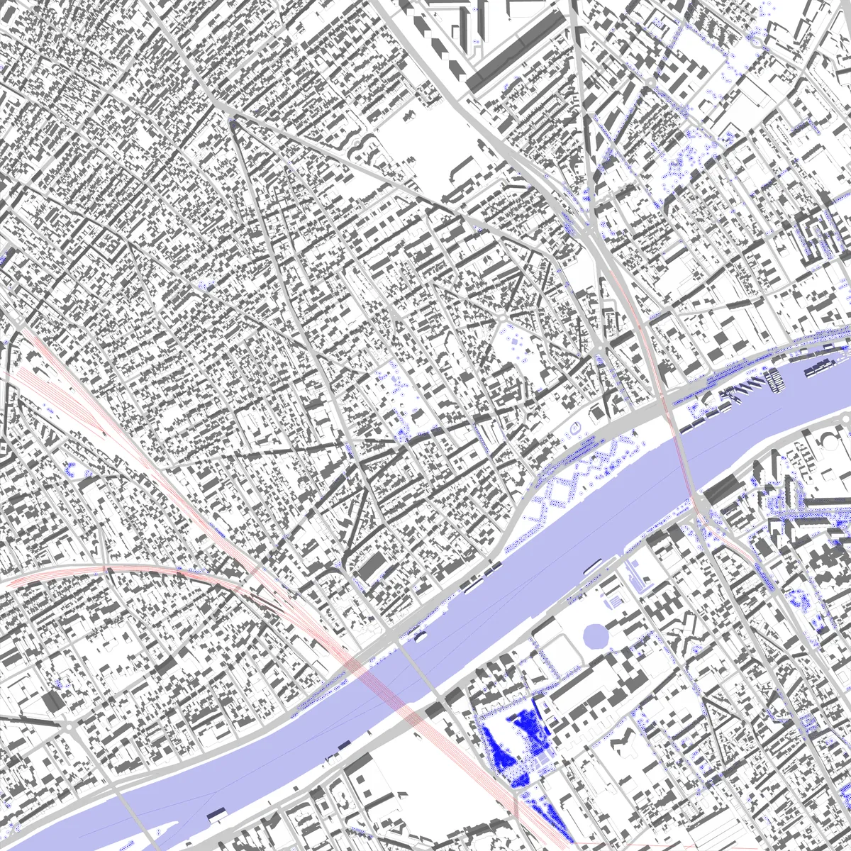 Asnières-sur-Seine plan de situation (2,5 km)