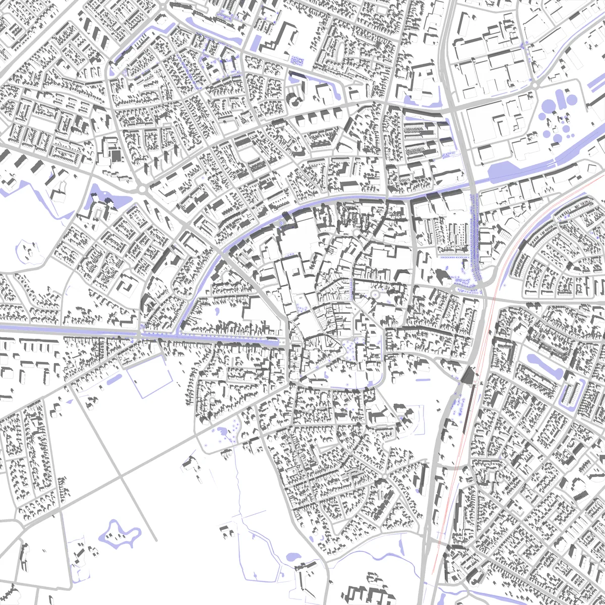 Assen situatieplan (2,5 km)