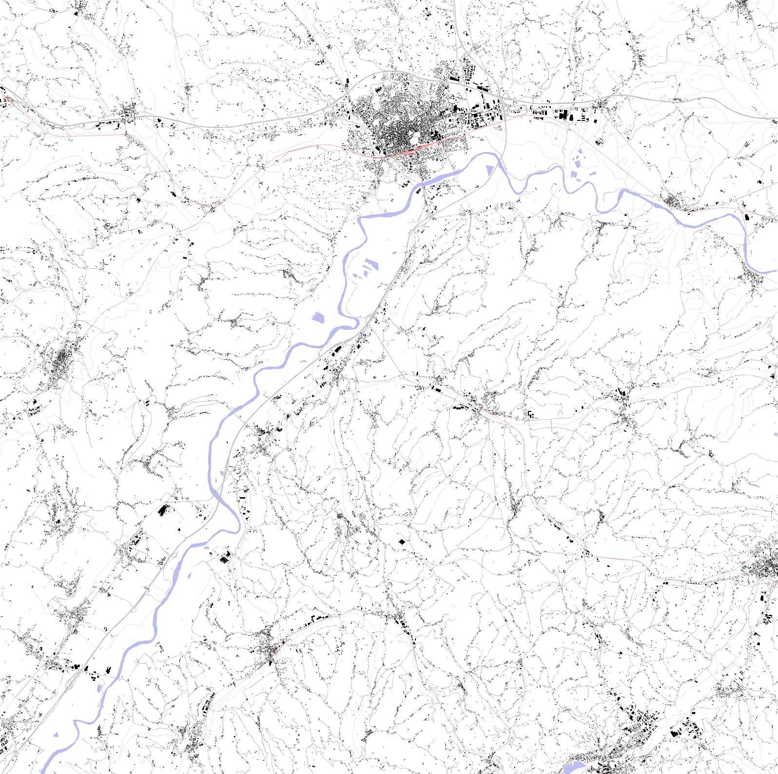 Asti planimetria a figura-sfondo