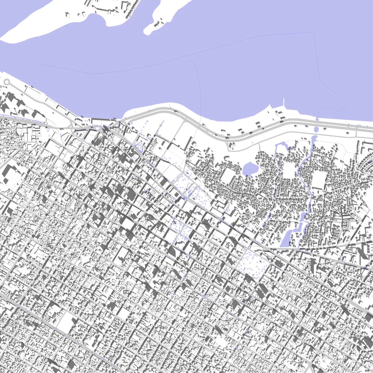 Asunción plano de situación (2,5 km)