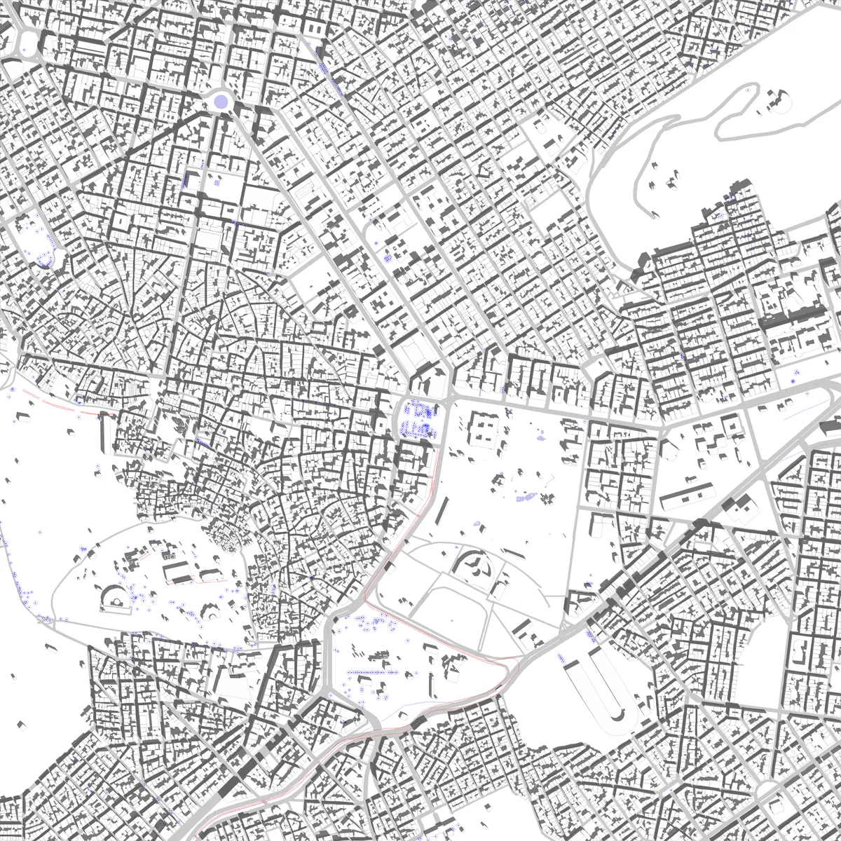Athens site plan (2.5 km)