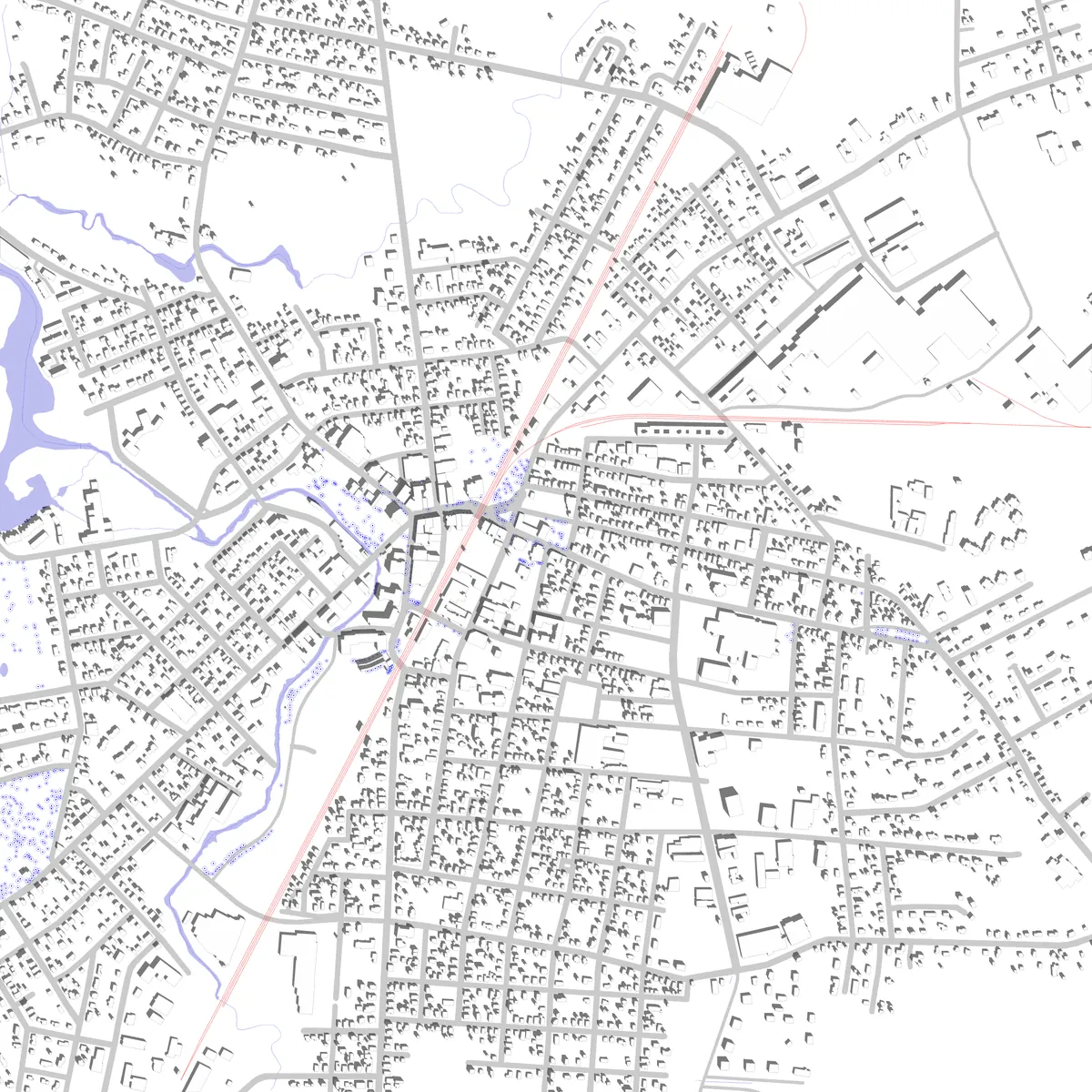 Attleboro Lageplan (2,5 km)