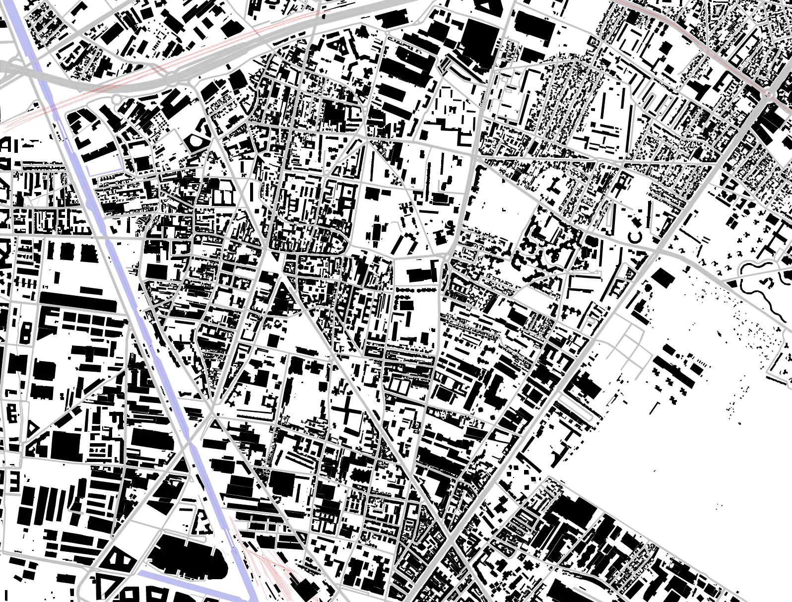 Aubervilliers figure ground plan