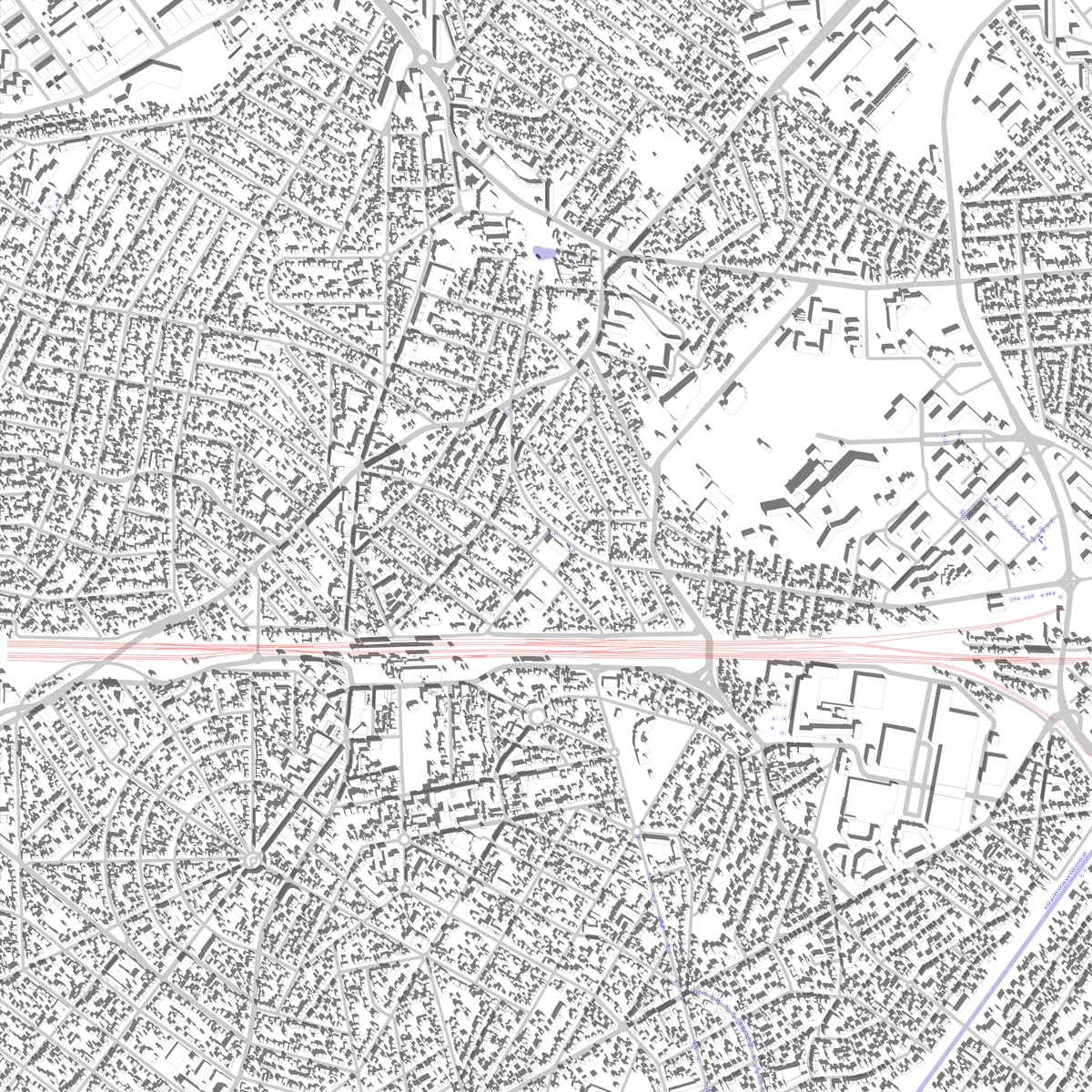 Aulnay-sous-Bois plan de situation (2,5 km)