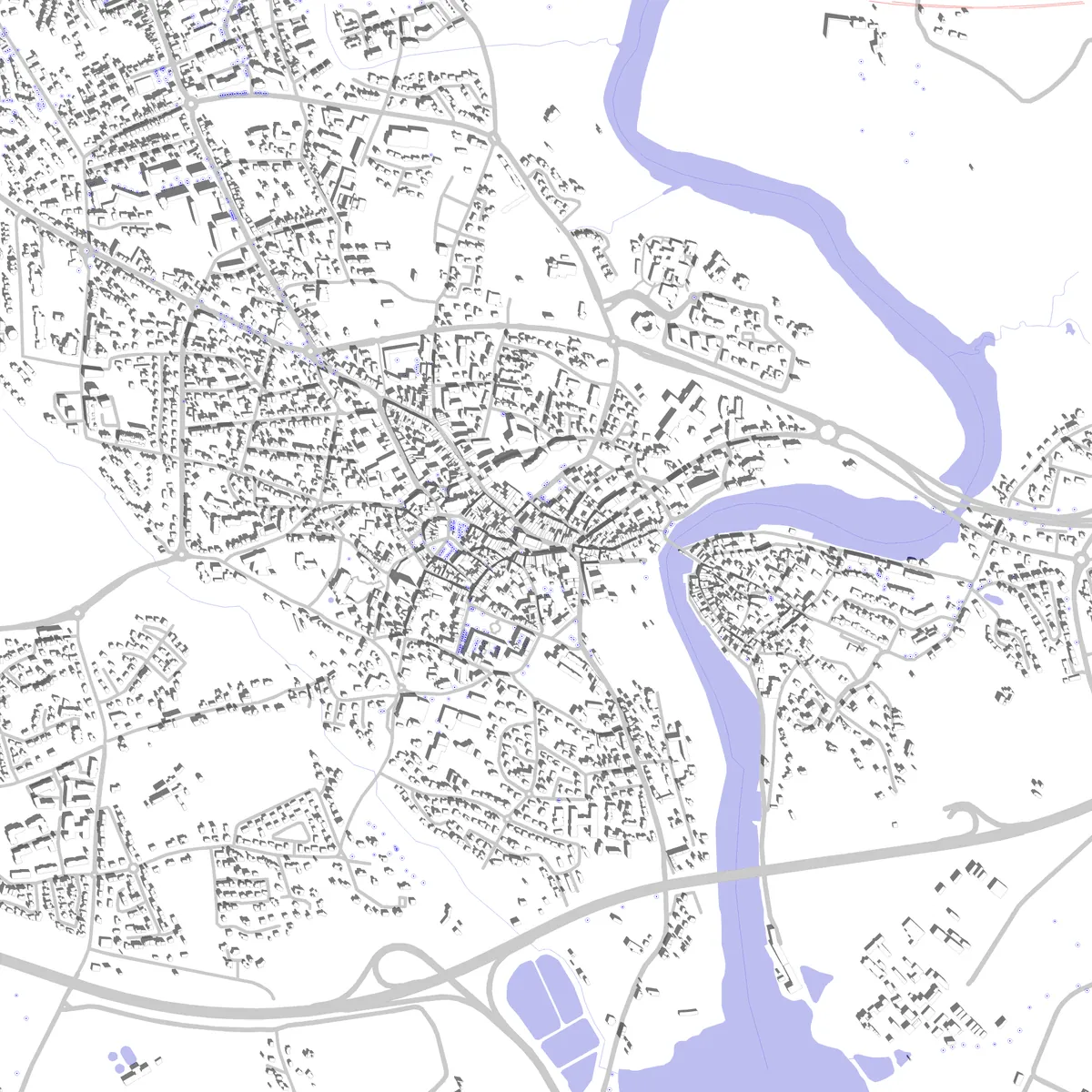 Auray plan de situation (2,5 km)