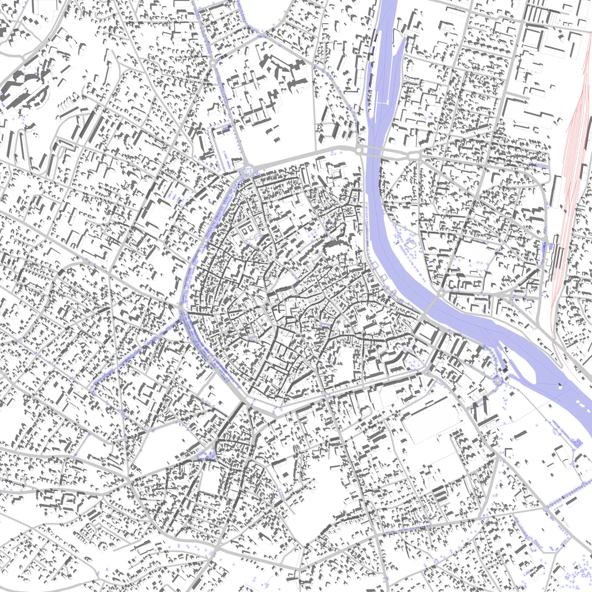 Auxerre plan de situation (2,5 km)