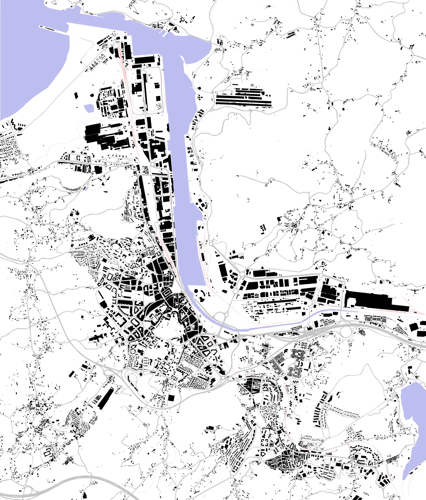 Avilés Schwarzplan