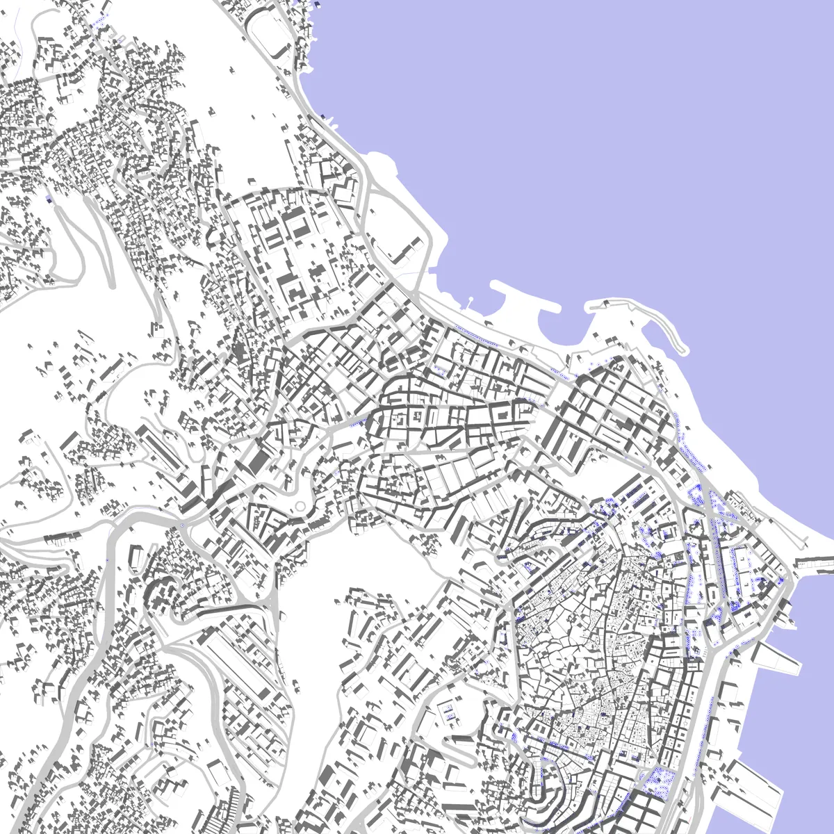 Bab El Oued site plan (2.5 km)